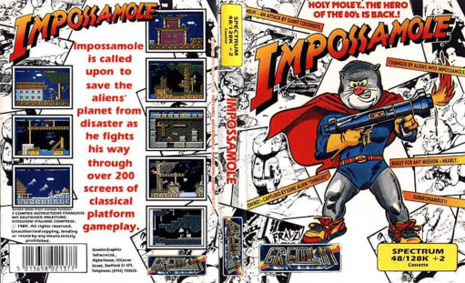 Impossamole box art for ZX Spectrum
